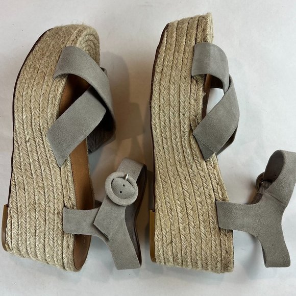 Halogen Suede Leather Emery Espadrilles Sandals - Picture 8 of 11